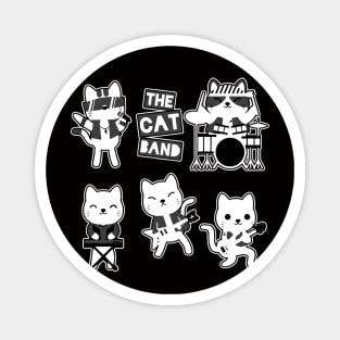 Funny Animals Band Of Cats Musician Magnet
